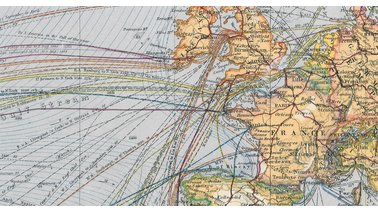 Ausschnitt einer altertümlichen Weltkarte | © Sammlung Perthes Gotha