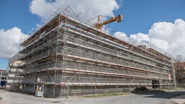 Außenansicht eines Rohbaus | © Alfred-Wegener-Institut / Esther Horvath