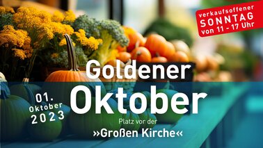 Ein Veranstaltungshinweis zum verkaufsoffenem Sonntag am 1. Oktober 2023 | © Erlebnis Bremerhaven GmbH