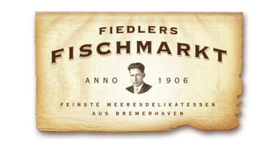 Das Firmenlogo von Fiedlers Fischmarkt anno 1906 | © Fiedlers Fischmarkt