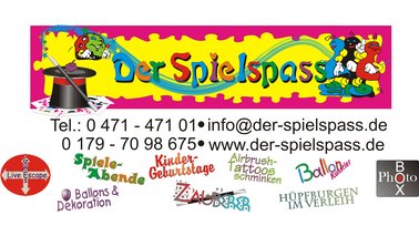 Das Logo des Spielspass mit Telefon- und Internetadressen