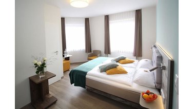 Innenansicht eines Doppelzimmers des City-Hotel-Bremerhaven 